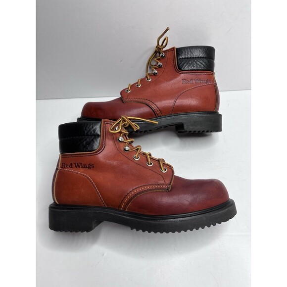Red Wing 1906 Oro Russet Leather USA Made SuperSole Work Boots Womens Size 5.5 B main image 4